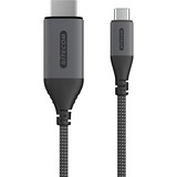 Sitecom USB-C naar HDMI 2.0 kabel Zwart/grijs, 1,8 meter