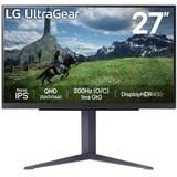 LG UltraGear 27GS85Q-B 27" gaming monitor Zwart, 2x HDMI, 1x DisplayPort, Nano IPS, 180Hz (O/C 200Hz)