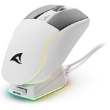 Sharkoon SKILLER SGM50W gaming muis Wit, 400 - 6400 dpi, RGB leds