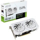 ASUS DUAL GeForce RTX 4070 EVO OC White Edition 12GB grafische kaart Wit, 1x HDMI, 3x DisplayPort, DLSS 3