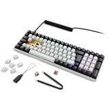 Sharkoon SKILLER SGK50 S2, gaming toetsenbord Wit, BE Lay-out, Gateron Red, RGB leds, Hot-swappable