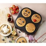 Domo Pannenkoekenplaat 'Emoji party' DO8718P pannenkoekmaker Zwart