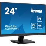 iiyama ProLite XU2493HSU-B7 24" monitor Zwart (mat), 100 Hz, HDMI, DisplayPort, USB, Audio, Adaptive Sync