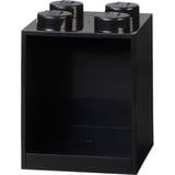 Room Copenhagen LEGO Brick Shelf, 4 noppen wandschap Zwart