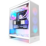 NZXT H7 Flow RGB ( 2024 ) midi tower behuizing Wit | 2x USB-A | 1x USB-C | RGB | Tempered Glass