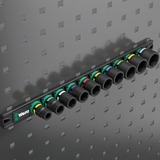 Wera 9607 Dop-magneetstrip B Impaktor 1 dopsleutel Zwart/groen, 10‑delig