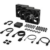 Corsair RX120 MAX Thick case fan Zwart, 3 stuks, 4-pins PWM fan-connector