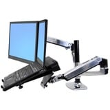 Ergotron LX Dual Stacking monitorarm Zilver