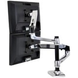 Ergotron LX Dual Stacking monitorarm Zilver