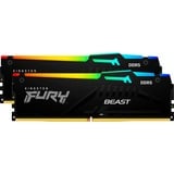 Kingston FURY 64 GB DDR5-6400 Kit werkgeheugen Zwart, KF564C32BBAK2-64, Beast RGB, XMP