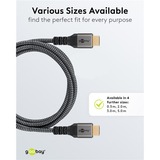 goobay Plus Ultra High-Speed HDMI-kabel Grijs, 5 meter