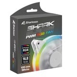 Sharkoon SHARK Blades PWM RGB case fan Wit, 4-pin PWM aansluiting