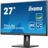 iiyama ProLite XUB2763HSU-B1 27" monitor Zwart, 100Hz, HDMI, DisplayPort, USB, Audio, AMD FreeSync