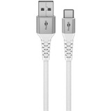 goobay Supersoft USB-C > USB-A 2.0 kabel Wit, 1 meter