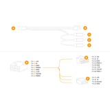 EKWB EK-Loop OmniLink D-RGB 3-weg signaalsplitterkabel Zwart, 10 centimeter