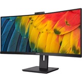 Philips 34B1U5600CH/00 Gebogen UltraWide-scherm met USB-C-dock 34" Curved monitor Zwart, HDMI, DisplayPort, USB-C, RJ-45