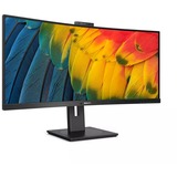 Philips 34B1U5600CH/00 Gebogen UltraWide-scherm met USB-C-dock 34" Curved monitor Zwart, HDMI, DisplayPort, USB-C, RJ-45