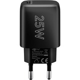 goobay USB-C PD GaN snellader (25 W) Zwart, 1x USB-C, Power Delivery 3.0