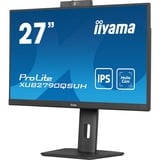 iiyama ProLite XUB2790QSUH-B1 27" monitor Zwart, 100Hz, HDMI, DisplayPort, USB, Audio, webcam