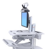 Ergotron StyleView Telemedicine Cart, Single Monitor, Powered, EU trolley Wit/grijs