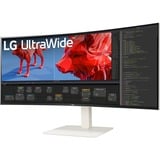 LG UltraWide 38WR85QC-W 37.5" Curved monitor Wit, 2x HDMI, 1x DisplayPort, USB-A, USB-C, 144Hz, RJ45