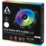 ARCTIC P12 PWM PST A-RGB case fan Zwart, 4-pins PWM fan-connector