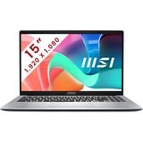 MSI Modern 15 (F13MG-020BE) 15.6"  laptop Zilver | Core i5-1335U | Iris Xe Graphics | 16 GB | 512 GB SSD