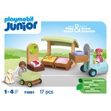 PLAYMOBIL Junior - Biologische marktkraam & vorkheftruck Constructiespeelgoed 71691