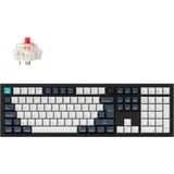 Keychron Q6 Max-M1 QMK, toetsenbord Zwart, BE Lay-out, Gateron Jupiter Red, RGB leds, Hot-swappable, Bluetooth, 2.4GHz