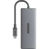 Sitecom 6-in-1 USB-C Power Delivery Gen 2 Multiport dockingstation Grijs