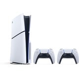 Sony PlayStation 5 Console (Slim) + Twee DualSense Draadloze Controllers spelconsole Wit/zwart