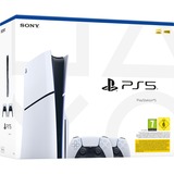 Sony PlayStation 5 Console (Slim) + Twee DualSense Draadloze Controllers spelconsole Wit/zwart