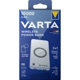 VARTA Wireless Powerbank 10.000 mAh - 20 W Wit, Qi, Power Delivery, Quick Charge 3.0