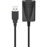 goobay Actieve USB verlangkabel Zwart, 5 meter