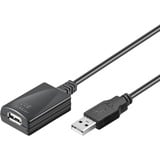 goobay Actieve USB verlangkabel Zwart, 5 meter