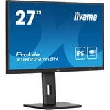 iiyama ProLite XUB2797HSN-B1 27" monitor Zwart, 100 Hz, HDMI, DisplayPort, USB-C, RJ45 (LAN), Audio