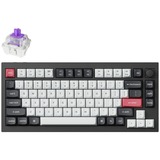 Keychron Q1 HE-H1 QMK, toetsenbord Zwart, BE Lay-out, Gateron Double-Rail Magnetic Nebula, RGB leds, 75%, Hot-swappable, Bluetooth, 2.4GHz