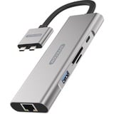 Sitecom Dual USB-C Multiport Pro adapter Grijs