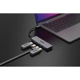 Sitecom USB-C naar 4x USB-A usb-hub Grijs