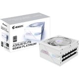 GIGABYTE GP-AE850PM PG5 ICE, 850 Watt voeding  Wit, 6x PCIe, 1x 12VHPWR, Kabelmanagement