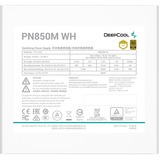 DeepCool PN850M, 850 Watt voeding  Wit, 3x PCIe, 1x 12VHPWR, kabelmanagement