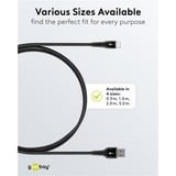 goobay Supersoft USB-C > USB-A 2.0 kabel Zwart, 1 meter