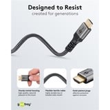 goobay Plus High-Speed HDMI-kabel met Ethernet Grijs, 2 meter