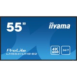 iiyama Prolite LH5541UHS-B2 54.6" 4K Ultra HD Public Display Zwart, 4K UHD, VGA, HDMI, Audio, LAN