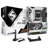 ASRock X670E Steel Legend socket AM5 moederbord Zilver/zwart, RAID, 2.5Gb-LAN, WLAN, BT, Sound, ATX