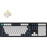 Keychron Q6 Max-M4 QMK, toetsenbord Zwart, BE Lay-out, Gateron Jupiter Banana, RGB leds, Hot-swappable, Bluetooth, 2.4GHz