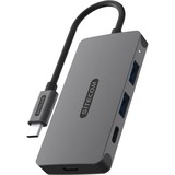 Sitecom USB-C naar 2x USB-A + 2x USB-C 10 Gbps usb-hub Grijs