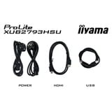 iiyama ProLite XUB2793HSU-B7 27" monitor Zwart (mat), 100 Hz, HDMI, DisplayPort, USB, Audio, Adaptive Sync