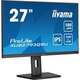 iiyama ProLite XUB2793QSU-B6 27" monitor Zwart, 100Hz, HDMI, DisplayPort, USB, Audio, AMD FreeSync 