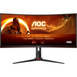 AOC CU34G2XP/BK 34" Curved UltraWide gaming monitor Zwart, 2x HDMI, 2x DisplayPort